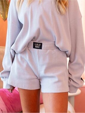 Lulu Mac Waffle Knit Grey Shorts
